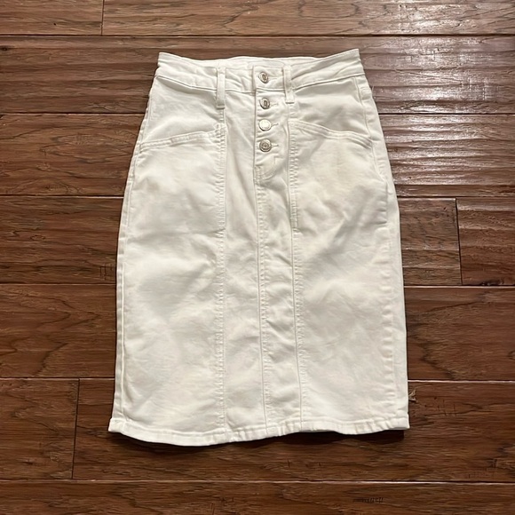 Vervet Size XS White Pencil Jean Skirt - Picture 1 of 7